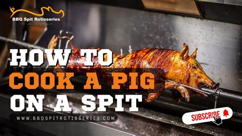 cooking a pig on a gas spit